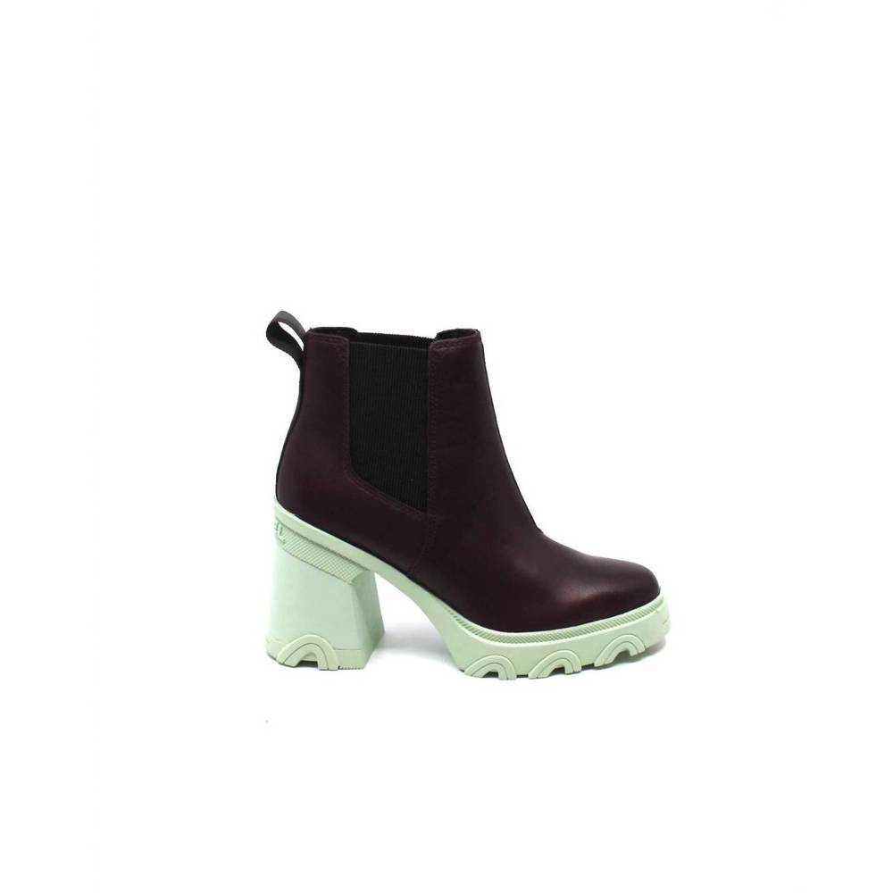 NEW SOREL brex heel chelsea bootie in cinder/sea sprite - Picture 3 of 3